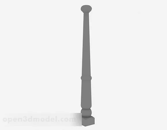 Painted Stone Pillar Lowpoly 3d model
