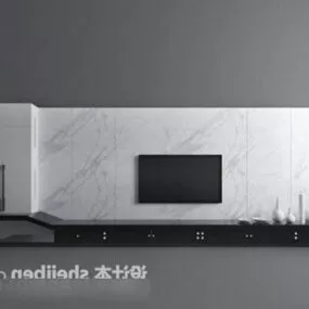 Minimalist Television Wall Decor 3d model