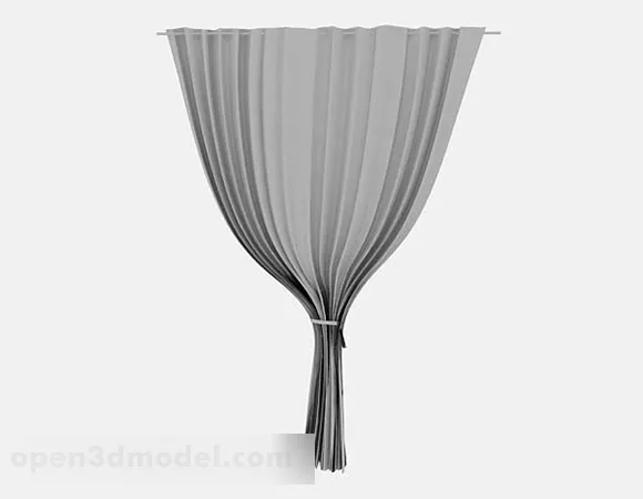 Gray Curtain 3d model Gray Curtain 3d model