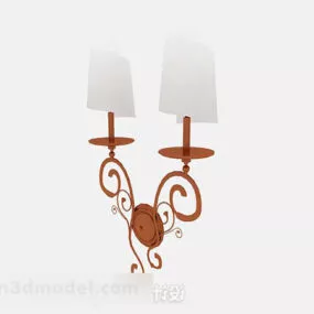 Brown Wall Lamp Decor 3d model