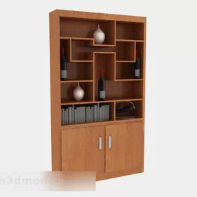 Home Wooden Display Cabinet 3d model
