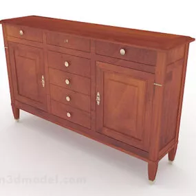Home Wooden Entrance Cabinet 3d model