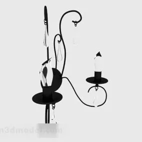 Black Wall Lamp Decor 3d model