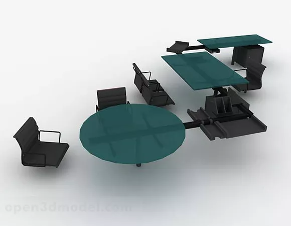 Office Chairset 3d model Office Chairset 3d model