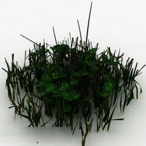 Green Grass Garden Landscape 3d model