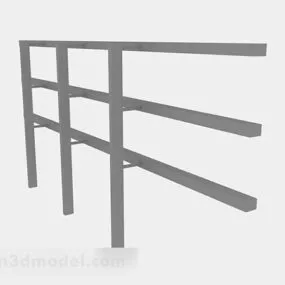 Gray Railing Simple Style 3d model