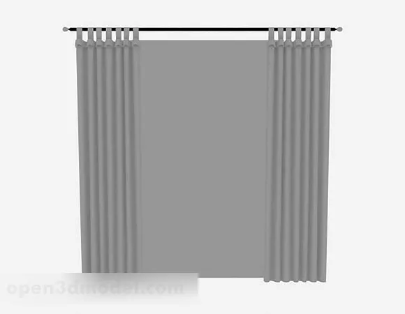 Gray Textiles Home Curtains 3d model Gray Textiles Home Curtains 3d model
