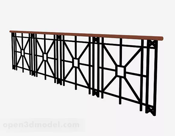 Black Railing Decoration 3d model Black Railing Decoration 3d model