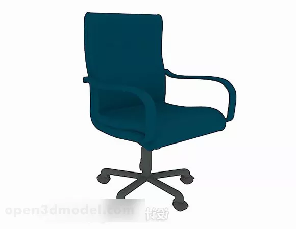 Office Chair Blue Fabric 3d model Office Chair Blue Fabric 3d model