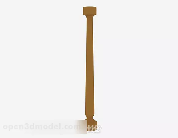 Cylinder Aluminum Pillar Column 3d model