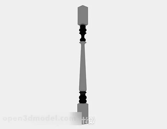 European Square Column 3d model