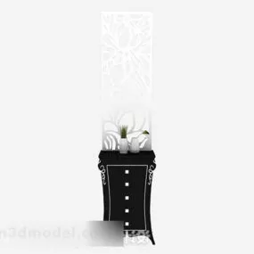 Black Entrance Cabinet 3d model