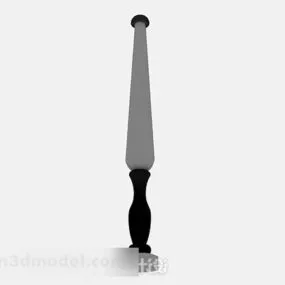 Gray Pillar Classic Decor 3d model