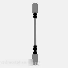 Gray Pillar Stair Decorative 3d model