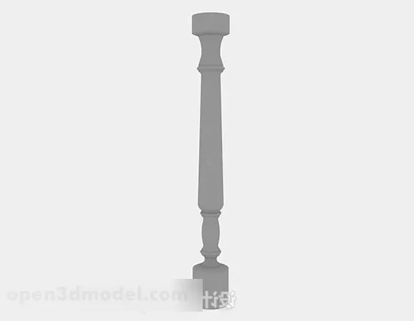 Square Pillar Concrete 3d model