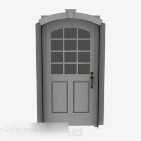 Furniture Grey Wooden Home Door 3d model
