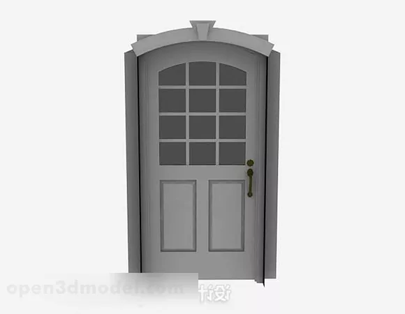 Furniture Grey Wooden Home Door 3d model Furniture Grey Wooden Home Door 3d model