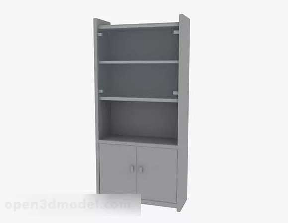Antique Showcase With Glass Shelf 3d model