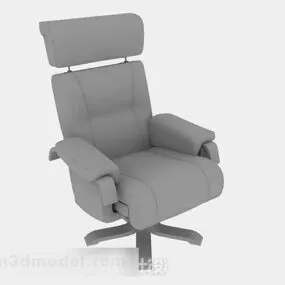 Gray Office Manager Chair 3d model