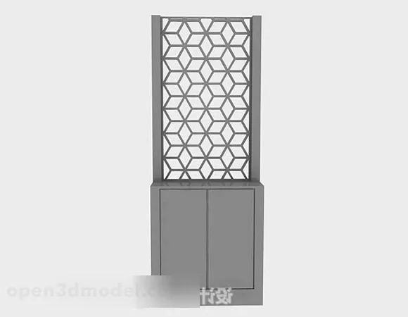 Gray Furniture Entrance Cabinet 3d model Gray Furniture Entrance Cabinet 3d model