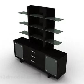 Furniture Brown Wooden Cabinet 3d model