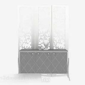 Furniture Gray Entrance Cabinet 3d model