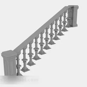 Furniture Gray Stair Railing 3d model