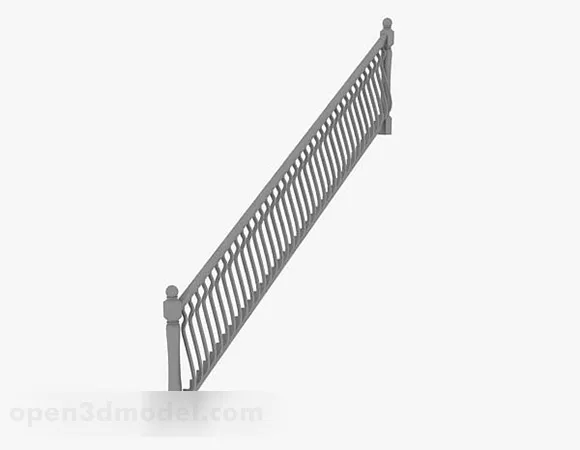 Furniture Gray Stair Railing V1 3d model Furniture Gray Stair Railing V1 3d model