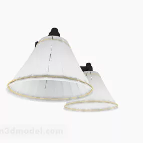 White Shade Ceiling Lamp 3d model