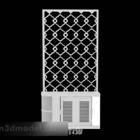 Modern White Home Porch Cabinet 3d model