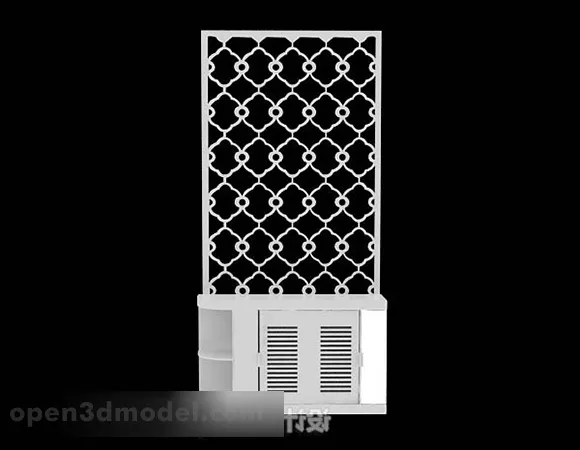 Modern White Home Porch Cabinet 3d model Modern White Home Porch Cabinet 3d model