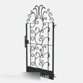 Black Iron Railing Home Gate 3d model