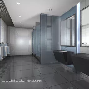 Male Toilet Interior 3d model