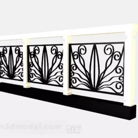 Black Railing Wrought Iron 3d model