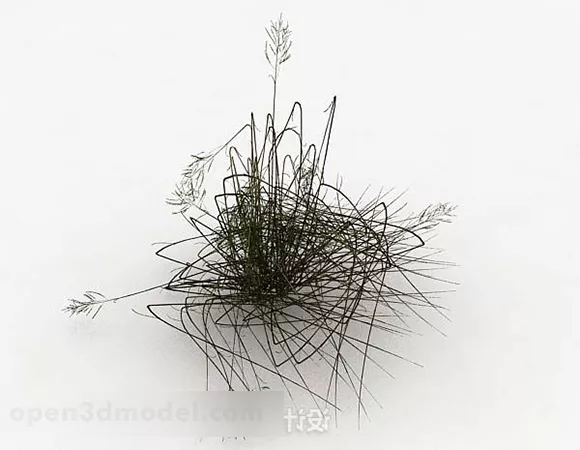 Small Garden Grass Bush 3d model
