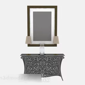 Gray Hall Cabinet Furniture 3d model