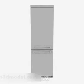 Gray Refrigerator Two Doors 3d model