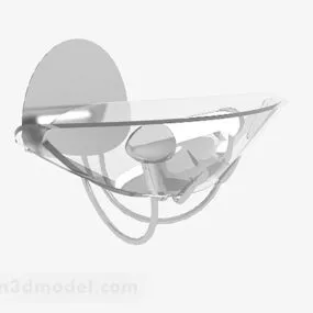 Gray Minimalist Wall Lamp 3d model