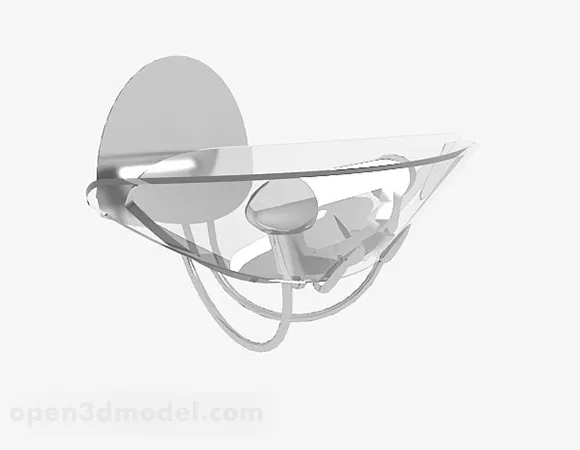 Gray Minimalist Wall Lamp 3d model Gray Minimalist Wall Lamp 3d model