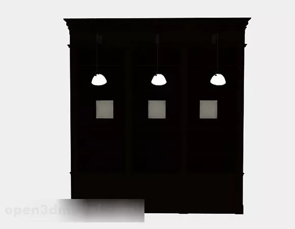 Dark Wood Storage Cabinet 3d model Dark Wood Storage Cabinet 3d model