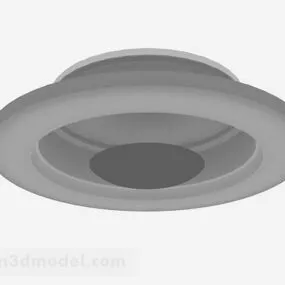 Gray Round Ceiling Lamp 3d model