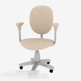 Yellow Fabric Office Staff Chair 3d model