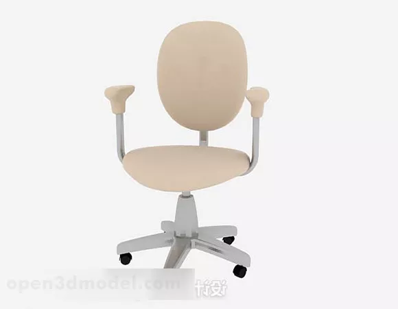 Yellow Fabric Office Staff Chair 3d model Yellow Fabric Office Staff Chair 3d model