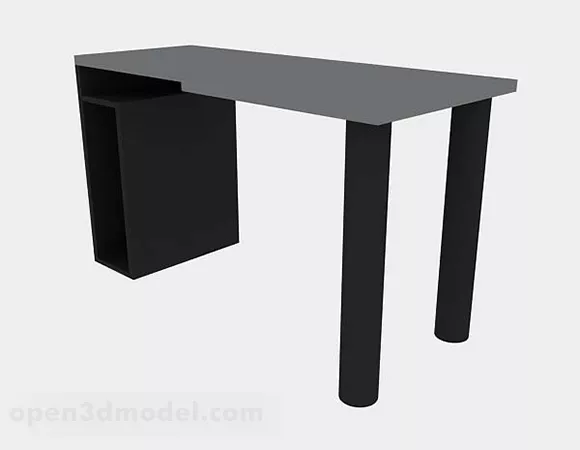 Dark Gray Paint Minimalist Desk 3d model Dark Gray Paint Minimalist Desk 3d model