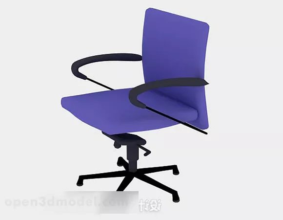 Blue Common Office Chair 3d model Blue Common Office Chair 3d model