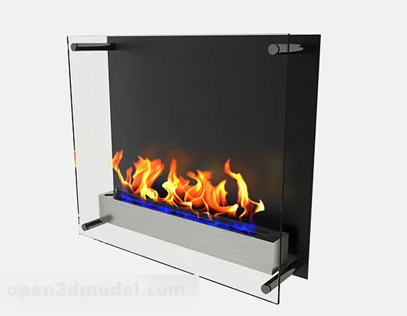 Indoor Fireplace 3d model