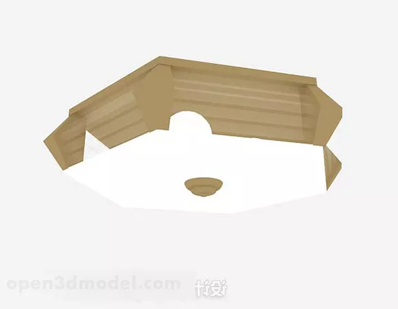 Ceiling Lamp Brown Frame 3d model Ceiling Lamp Brown Frame 3d model