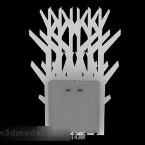 Gray Paint Porch Cabinet Furniture 3d model