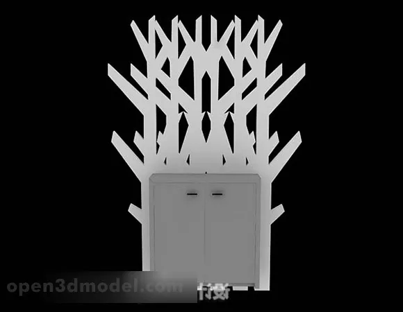 Gray Paint Porch Cabinet Furniture 3d model Gray Paint Porch Cabinet Furniture 3d model