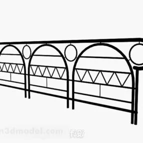 Street Black Railing 3d model